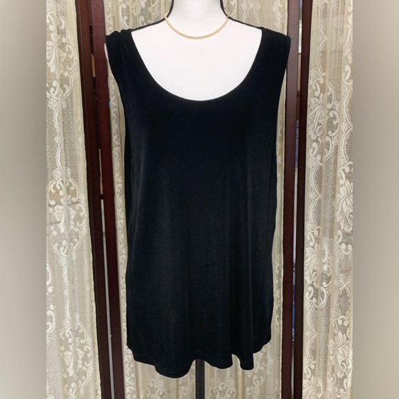 2 PC CITIKNITS BLACK TANK TOP & CARDIGAN - SZ XL/1X - Picture 2 of 9